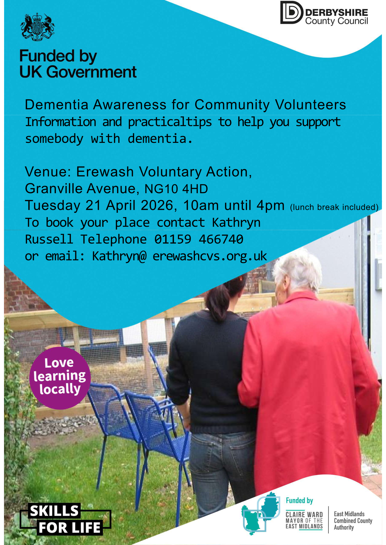 Poster advertising dementia awareness training
