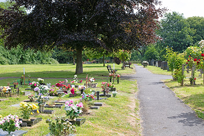 Flowers at Sandiacre Cemetery