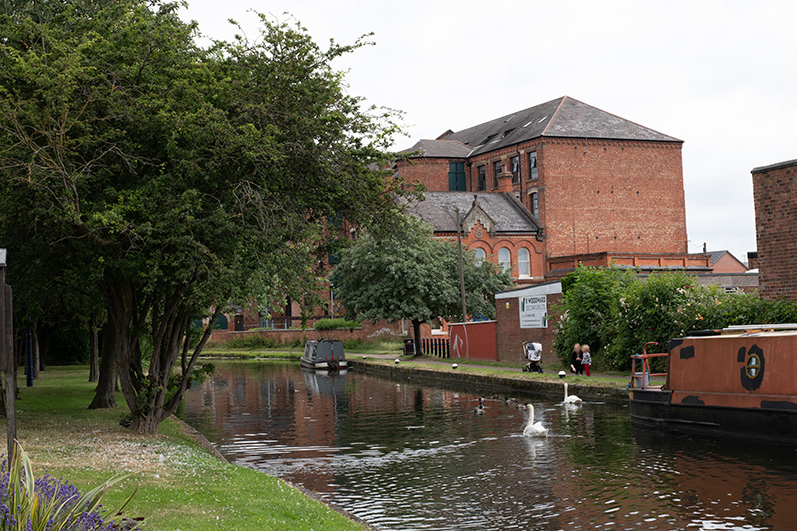 View of a barge passing through Sandiacre on the Erewash Canal