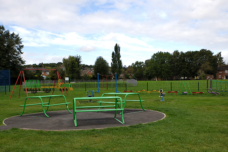 The children's play area on Doncaster Avenue Recreation Ground