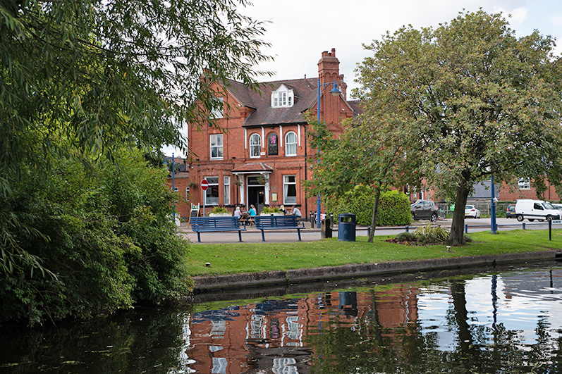 View of Sandiacre Village Centre from across the Erewash Canal