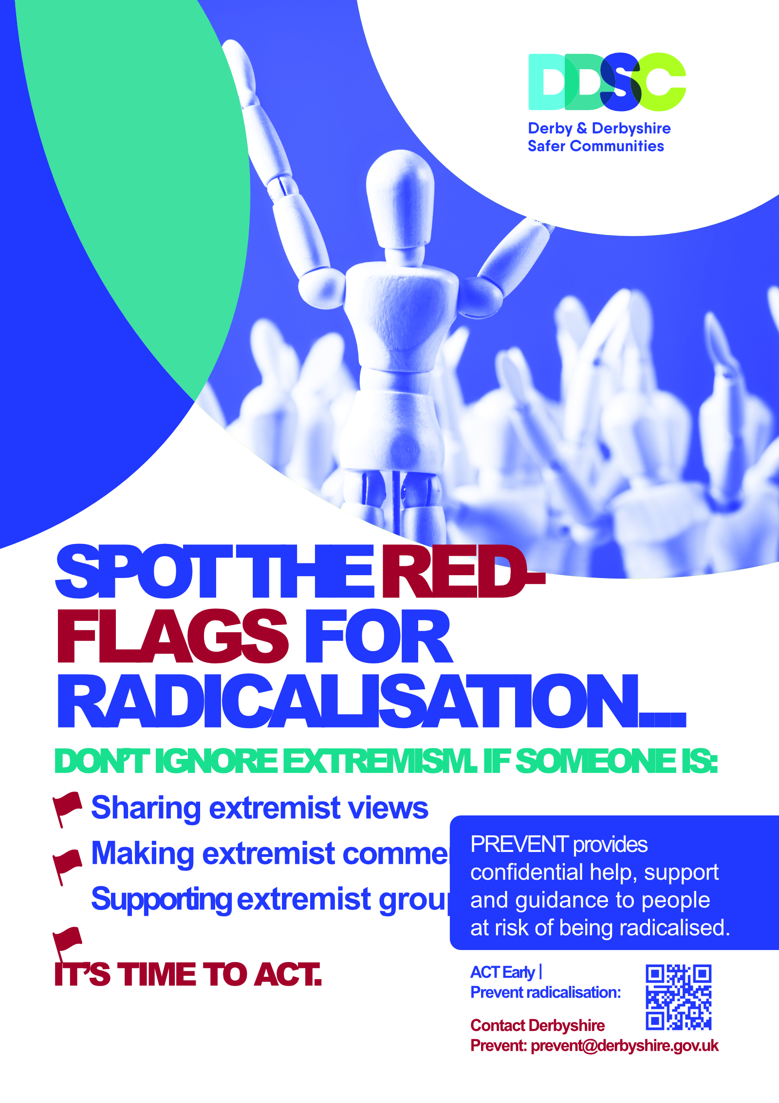 Poster advertising Derbyshire Prevent Team