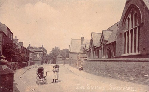 An old photograph of the Board School in Sandiacre